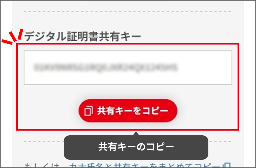 デジタル証明書の提出方法